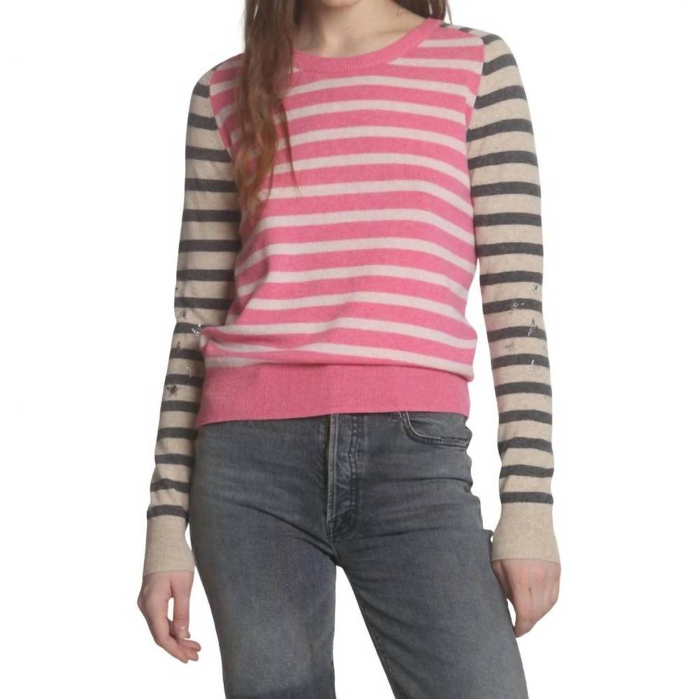 NEW LABEL+THREAD emma glory stripe top in pink
